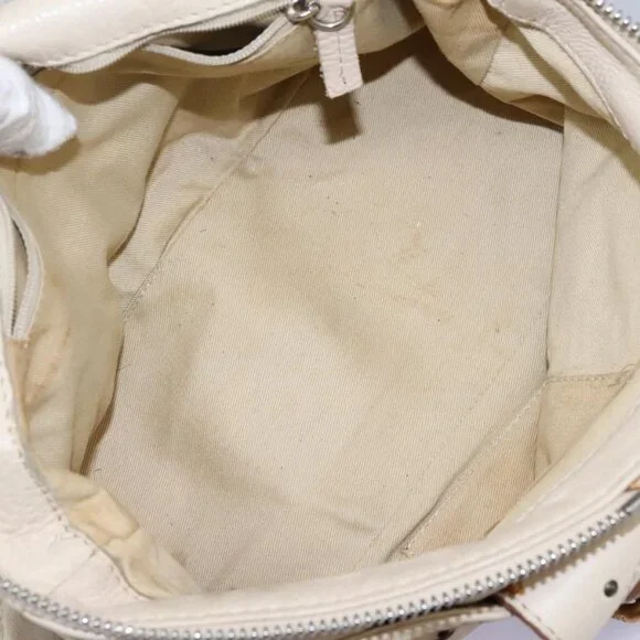 Chloe Paddington Hand Bag Leather Beige Silver - Picture 10 of 15